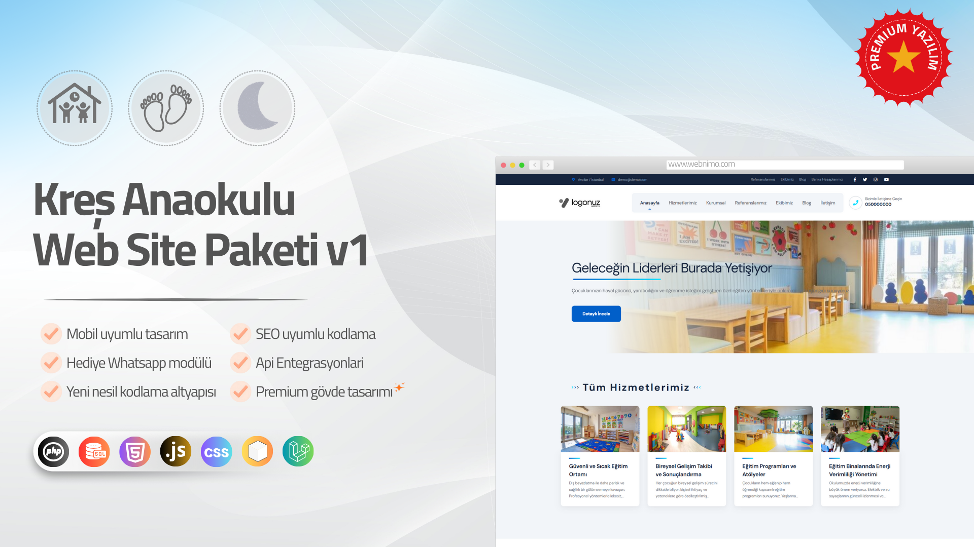 Kreş Anaokulu  Web Site Paketi v1
